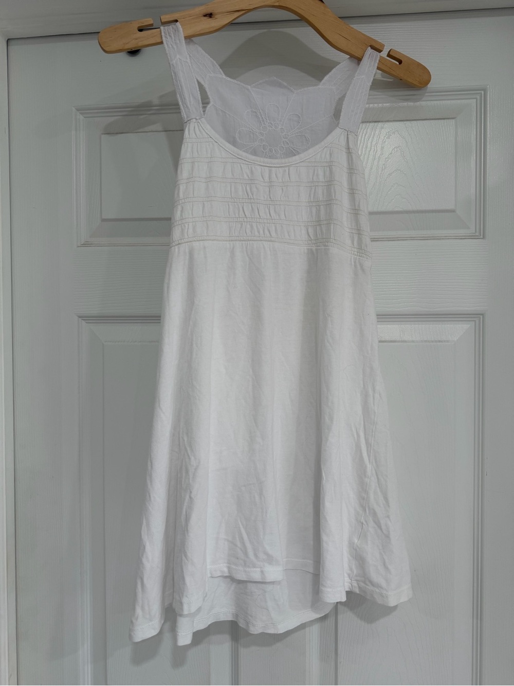 Derek Heart White Sleeveless Mini Sundress with Lace Back